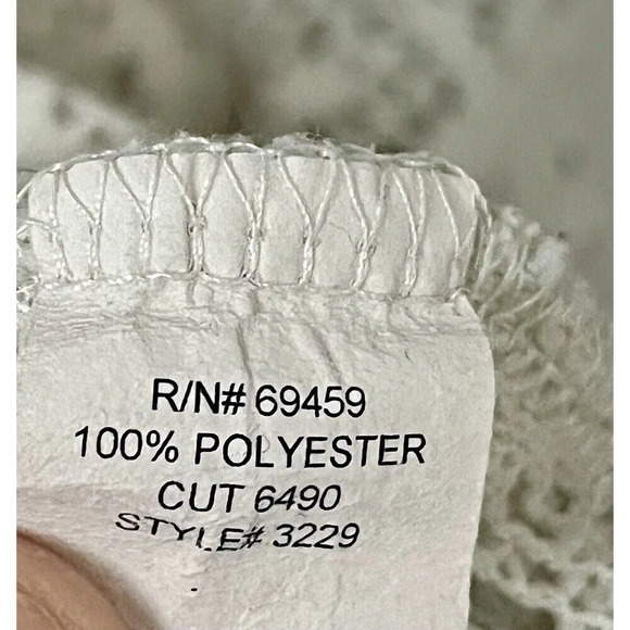 J Valdi White Crochet 90s Vintage Beach Coverup Pullover Mini Dress Sheer Tunic - Picture 7 of 9